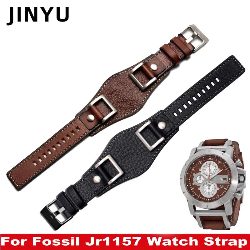 Genuine leather  For Fossil JR1157 watchband  24mm Men watch strap High Quality Leather bracelet Retro style